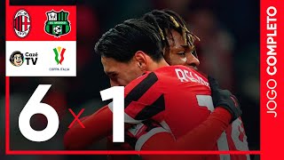 JOGO COMPLETO MILAN X SASSUOLO  OITAVAS DE FINAL  COPA DA ITÁLIA 2425 [upl. by Noonberg]