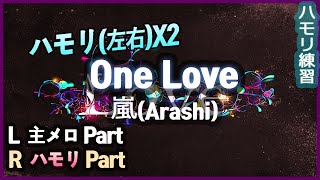 嵐ARASHI  One Love ハモリ左右X2  ハモリ練習用  JPOP はもり練習  Coverに役立つ [upl. by Anoirb]