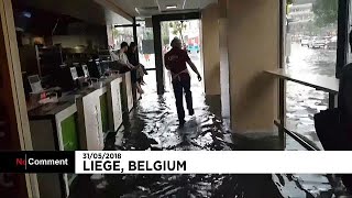 Liège  les inondations métamorphosent la ville [upl. by Eah]