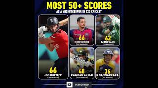 Quinton de Kock joins on list of most 50 scores as a designated wicketkeeperbatter in T20sshort [upl. by Gingras]