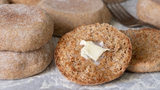 Whole Wheat English Muffins [upl. by Ahsilahk143]