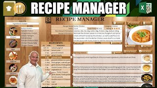 How To Create Your Own Recipe Manager Application In Excel Masterclass  Free Download [upl. by Amadeus]