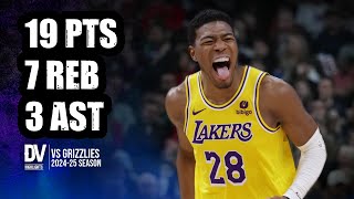 Rui Hachimura vs Grizzlies 19 pts 7 reb 3 ast  Nov 13 2024  Regular Season [upl. by Bridges]