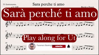 Sara parche ti amo  Play along for Ut Instruments [upl. by Elayor]