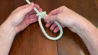 How to tie a Bowline Knot easy and quick for scouts [upl. by Schnabel226]