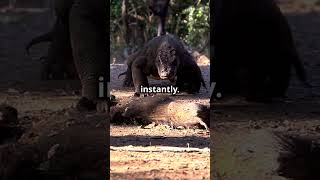 Komodo Dragons Sneaky Attack on Goat  Caught on Camera 😱 facts fascinatingwildlife funfacts [upl. by Yllah]