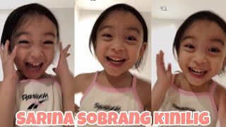 SARINA HILARIO GRABE KILIGIN NAKAKATUWA ANG BATANG ITO PARANG DALAGA NA KUNG KILIGIN GRABE REAKSIYON [upl. by Karlyn]