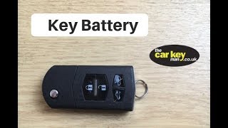 Key Battery Mazda Remote Key HOW TO change [upl. by Alexine]