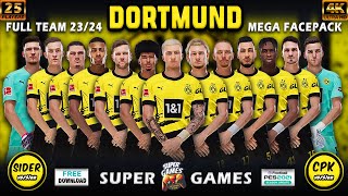 Borussia Dortmund Facepack PES 2021  25 Players  Season 2324 SIDER ◆ CPK ⚽ أوجه دورتموند 2324 [upl. by Mackie]