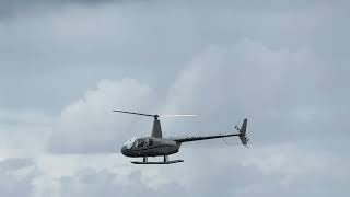 GOCLV 2006 Robinson R44 Clipper II lands at Blackbushe Airport Hampshire on 15th June 2024 [upl. by Omixam]