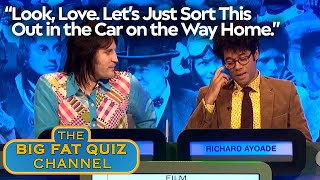 Richard Ayoade Wont Acknowledge Noels Needs In Public  Big Fat Quiz [upl. by Ynoyrb]