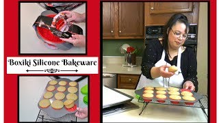 Boxiki Silicone Bakeware Unboxing  Bundt Pan Muffin Pan and Springform Pan  Amy Learns to Cook [upl. by Nnauol]