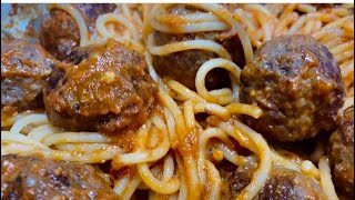 Albóndigas en salsa de tomate y espagueti 🍝 [upl. by Bellanca]