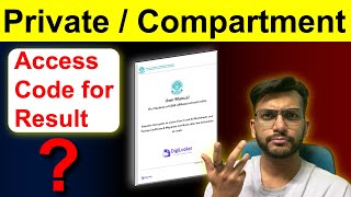 Private  Compartment Students Ka CBSE Result Kaise Milega Access Code [upl. by Nesiaj]