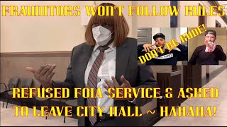 Frauditors Wont Follow Rules amp Refused Service at City Hall  HAHAHA [upl. by Geof]