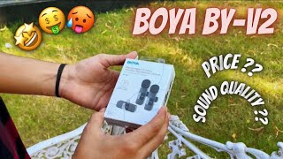 My New Wireless Mic 🤩  BOYA BYV2 🤑  Review 🔥 [upl. by Aramahs293]