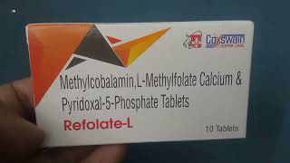 RefolateL Tablet  Methylcobalamin LMethylfolate Calcium amp Pyridoxal5Phosphate Tablets [upl. by Yeuh]