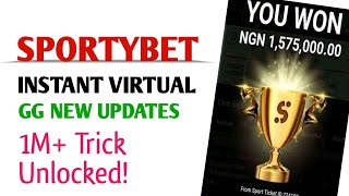 New Update Sportybet Instant Virtual GG Tricks💸🤑✅  100 Win [upl. by Droc393]