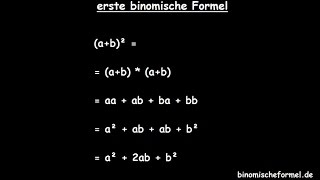 Binomische Formeln  erste  Tutorial [upl. by Annayi]