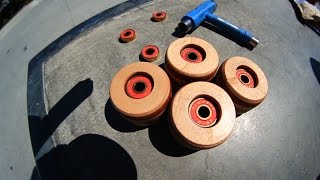 WOODEN SKATEBOARD WHEELS YOU MAKE IT WE SKATE IT EP 11 [upl. by Hindu]