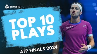 Ruuds OneHanded Backhand Alcaraz Defence amp More  Top 10 Plays From Nitto ATP Finals 2024 [upl. by Myrta]