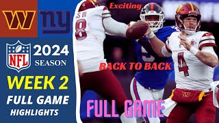 New York Giants Vs Washington Commanders FULL GAME Preview Week 2 NFL 2024 NFL Today [upl. by Limbert520]