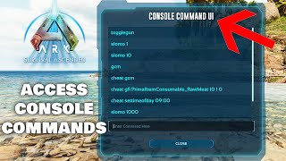 How to Access Console Commands and Creative mode  Ark Survival Ascended [upl. by Leehar]