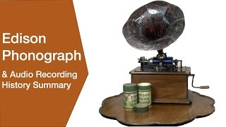 Edison Phonograph  Gramophone amp Audio Recording History [upl. by Sonnnie]