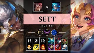 Sett Top vs Gwen Triple Kill Dominating  EUW Master Patch 1421 [upl. by Ratcliff]