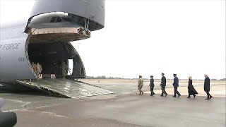 Dignified transfer of fallen Georgia soldiers Full video [upl. by Lejna]