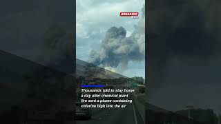 Massive Chemical Fire in Georgia Leads to Evacuations and Air Quality Concerns [upl. by Nojed]