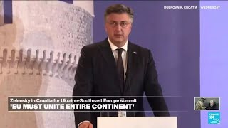 EU unite entire continent behind Ukraine says Zelensky at UkraineSoutheast Europe summit [upl. by Lohner]