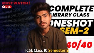 Library Classes One Shot  ICSE Class 10 Semester 2  Programming  Pranay Mishra [upl. by Doe]