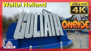 Goliath Onride POV Walibi Holland 2023 – RollerCoaster – Walibi Achterbahn  Achtbaan  Front Seat [upl. by Airdnal176]