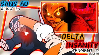 SANS AU REACT TO DELTASANS VS INSANITYSANS SEGMENT 2 REQUEST [upl. by Belia]