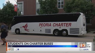 Peoria Charter transporting thousands of U of I students for movein [upl. by Andrew]