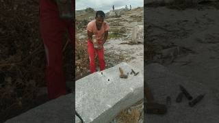 granite stone cutting video [upl. by Enois]