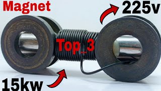 Top3 Most Powerful Generator in the World 🌎 Use Permanent Magnet 🧲 viralvideo [upl. by Cyrie424]