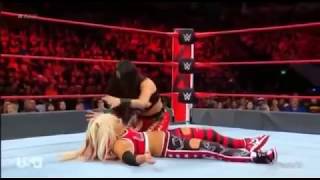 Brie Bella Knocks Out Liv Morgan On Raw [upl. by Togram]