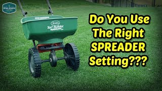 Fertilizer Spreader Settings  How To Calibrate Spreader For Milorganite and Other Fertilizers [upl. by Einahpats]