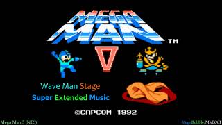 Mega Man 5 NES  Wave Man Stage Music Extended [upl. by Odlauso992]