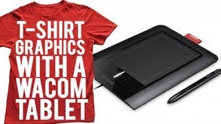 Using a Wacom tablet to DRAW Tshirt Graphics [upl. by Ozneral39]