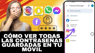Cómo ver todas las contraseñas guardadas en tu móvil  Guardar contraseñas en Google [upl. by Enilecram]