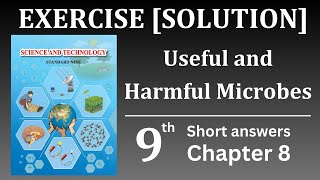 Exercise  9th Science  chapter 8  Useful and Harmful Microbes  Solutions [upl. by Delorenzo]