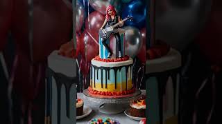 Rock BandThemed Cake Birthday Party birthdaysong cake shortsvideo teacher happybirthday [upl. by Nolrev]