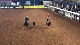 Lari Dee Guy  Annette Stahl  Whitney DeSalvo  AllGirl Champs  2021 BFI  Team Roping [upl. by Ilise]