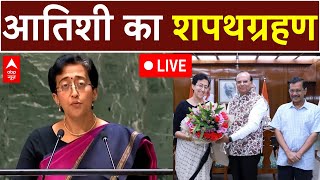 Delhi CM Atishi Oath Ceremony LIVE सीएम आतिशी का शपथग्रहण समारोह LIVE  Arvind Kejriwal  AAP [upl. by Inaflahk]