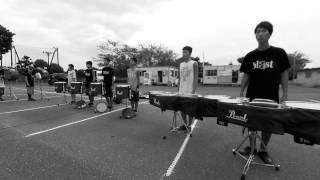 Oarai High School Marching Band BLUEHAWKS 2014 DRUMLINE [upl. by Mccourt]