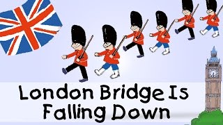 London Bridge Is Falling Down  englische Kindergarten Lieder  Kinderlieder [upl. by Soll482]