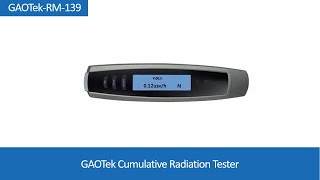 Cumulative Radiation Tester  GAOTek [upl. by Kynan]